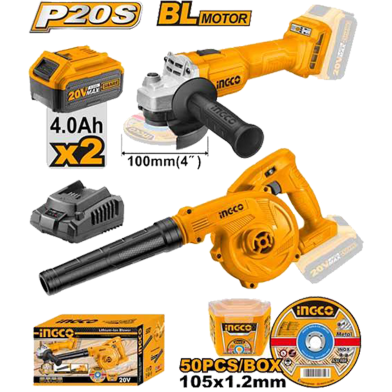 INGCO COSLI2211310 Cordless 2 Pcs Combo Kit image