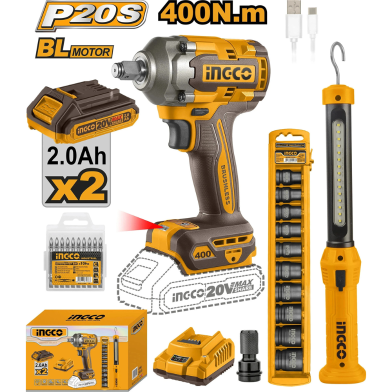 INGCO COSLI23048 1/2 Inch Cordless 2 Pcs Combo kit image