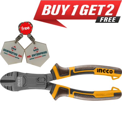 INGCO Compound Action Combination Pliers (Buy One Get Two Key Ring FREE) image