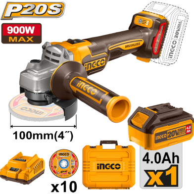 INGCO Cordless BL Angle Grinder image