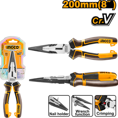 INGCO HHLNP28200 High Leverage Long Nose Pliers image