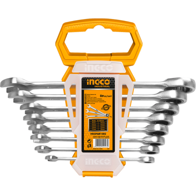 INGCO HKSPAR1082 Ratchet Spanner Set 8 Pcs image