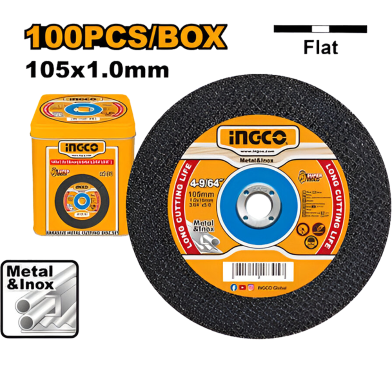 INGCO MCD10105100 Abrasive Metal Cutting Disc Set 4 Inch-25 Pcs image
