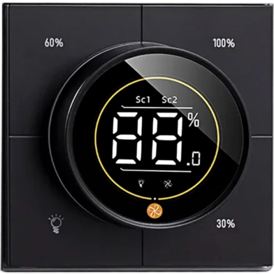INNOVARE GFR Digital LCD 1 Light Smart Dimmer Switch Infinite Knob Dimmer Regulator image