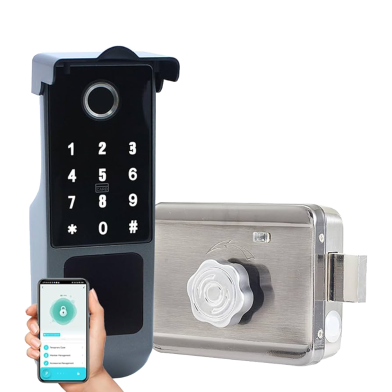INNOVARE IRON-70 Waterproof Wifi Card App Remote Control Outdoor Executive Smart Finger Print Door Lock Iron70 image