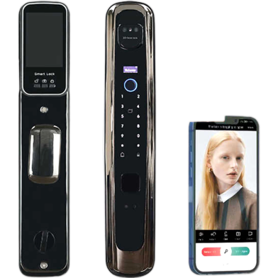 INNOVARE M-Pro Plus Smart 3D Face Recognition Door Lock with Camera – Secure image