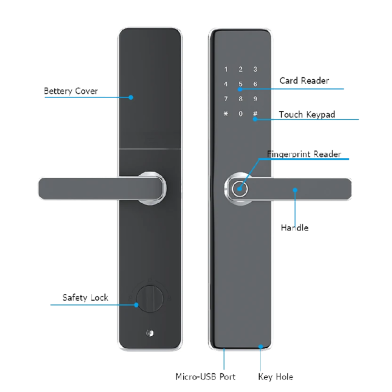 INNOVARE QN60 Tuya smart Door Lock Queen 60 image