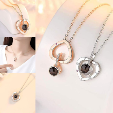 I Love You Pendant Necklace Party Wedding Romantic Touching Gift image