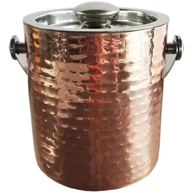 Ice Bucket Copper Hammered Large image