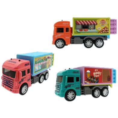 Ice Cream, BBQ, Burger Food Car Inertial Fun Selling Car Toys For Kids Gift (spring_car_jw567_m3) image