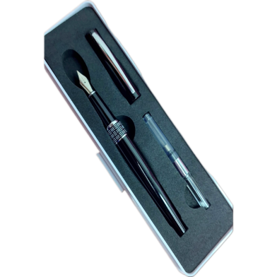 Iconic Sourcing AIHAO Meta Fountain Pen FP370 Black Body Colour. image