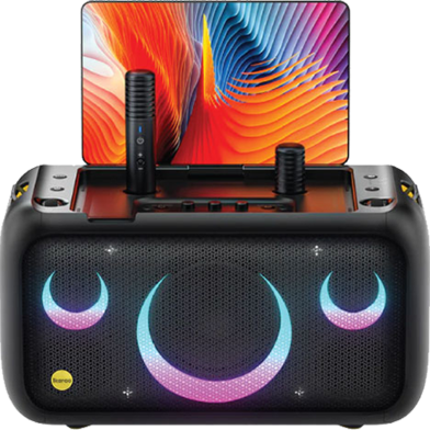 Ikarao Xtreme Break X1 All in One Portable Karaoke Speaker With Built-In 13 Inch Tablet And Wireless Microphone image