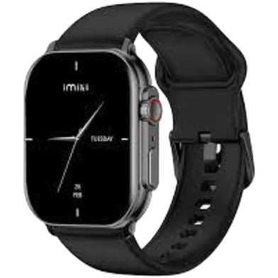 Imiki SE1 Curved 2.01Inch Display Calling Smart Watch - Black image
