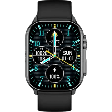 Imiki SF1E Curved 2.01inch Amoled Calling Smart Watch - Black image