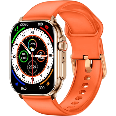 Imiki SF1 Curved 2.01inch Amoled Calling Smart Watch Metal Body - Rose Gold image