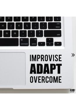 DDecorator Improvise and Overcome Laptop Sticker image
