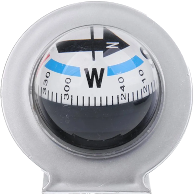 In-car compass, Compass Ball Shape Shot 360 ° Directional Guidance For Vehicle Navigation Safety Road - White image
