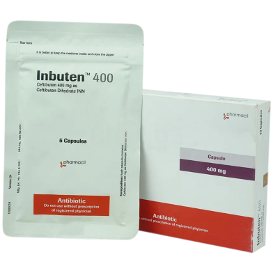 Inbuten 400 mg Capsule 5's Strip image
