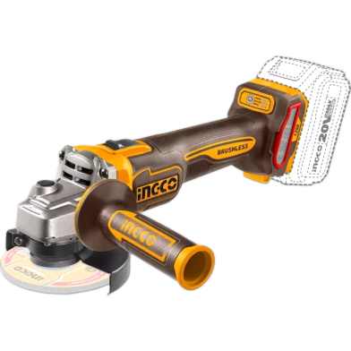 Ingco 20V Li Ion 3 Speed Angle Grinder 4 Inch 1200W 2X5.0Ah And Case image