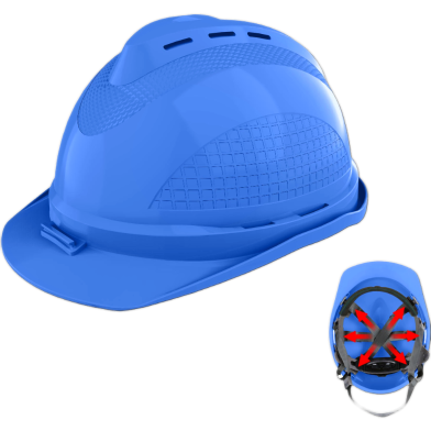 Ingco Blue Safety Helmet With Fixed Chinstrap image