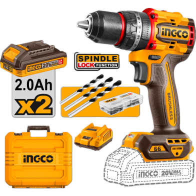 Ingco Cordless Impact Drill 20V 86Nm And 2 Battery P1C5 image