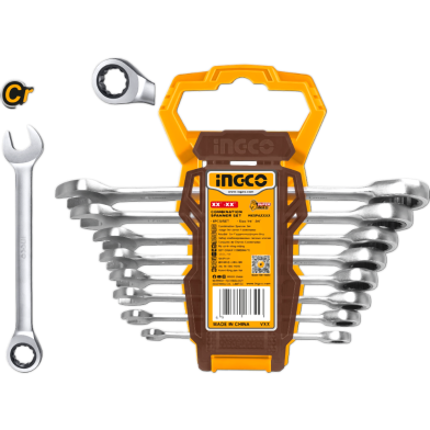 Ingco Flex Ratchet Combination Spanner Set 8Pcs image
