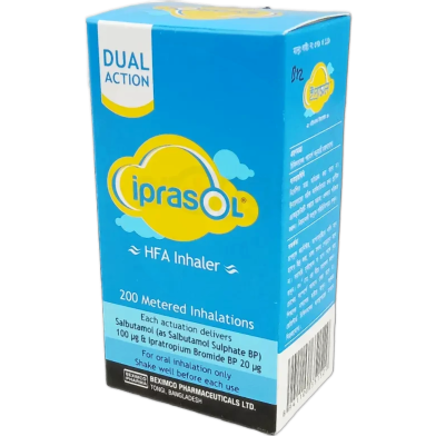 Iprasol 100 Mcg, 20 Mcg Inhaler 200 Metered Doses image