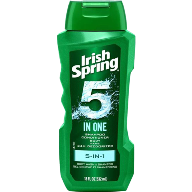 Irish Spring 5 in 1 Hair, Face and Body Wash 532ml image
