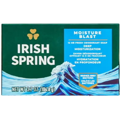 Irish Spring Moisture Blast Deodorant Soap 104.8 gm image