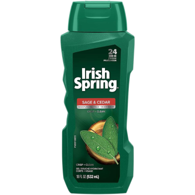 Irish Spring Sage and Cedar Moisturizing Face plus Body Wash 532 ml image