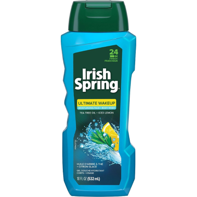 Irish Spring Ultimate Wake Up Tea Tree Oil and Body Wash for men 532 mL image