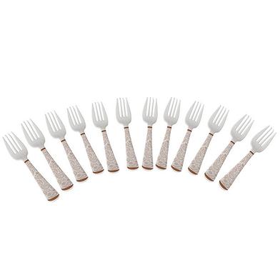 Italiano Fork Spoon Set of 12 Pcs - Golden Leaf image