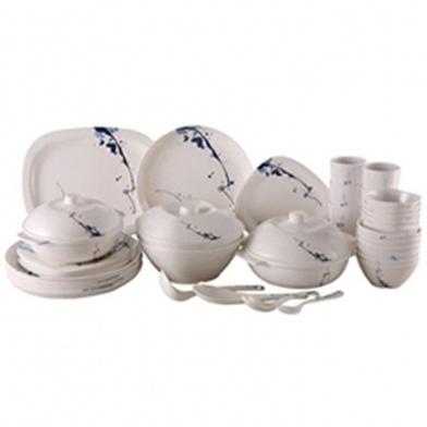 Italiano Square Dinner Set 44 Pcs - Blue Ray image