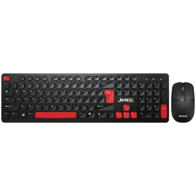 JEDEL WS750 Dual Mode Chocolate Slim Keybaord Mouse Combo image