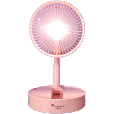 JOYKALY YG-737 Rechargeable 2400mAh Lithium Battery Strong Wind Low Noise Foldabl Table Fan With Light image