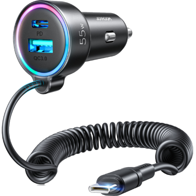 JOYROOM JR-CL07 60W 3-in-1 Wired Car Charger (Type-C) image