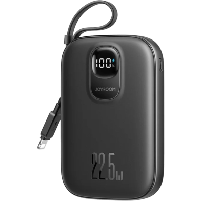JOYROOM JR-PBF18 Power Bank 10000mAh 22.5W Fast Charging Battery Pack with iP Cable - Black image