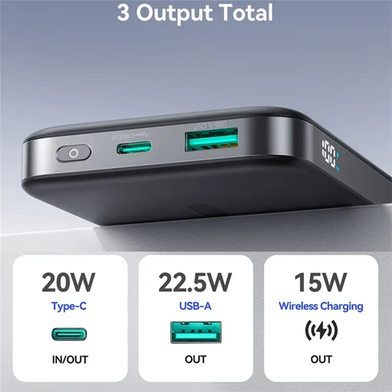 JOYROOM JR-PBM12 22.5W 10000mAh Wireless Power Bank With Kickstand Slide 2