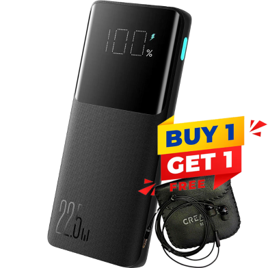 JOYROOM JR-QP191 22.5W Power Bank 10000mAh With USB to Type-C Cable (Buy 1 Get 1 CREATIVE EP-530 Earphone FREE) image