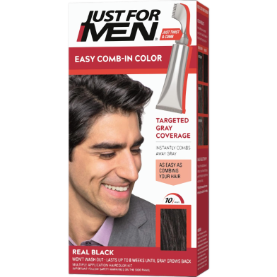 JUST FOR MEN Easy Comb-in Hair Color-Real Black image