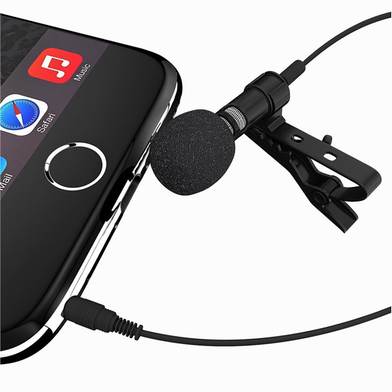 Jack Microphone Tie Clip-on Lapel Mikrofon Microfono Mic for Mobile Phone 3.5mm Slide 2