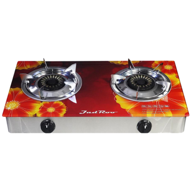 JadRoo Imported 3D Tempered Glass Auto 2 Burner Gas Stove image