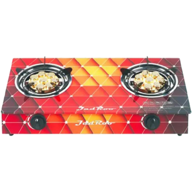 JadRoo Imported 3D Tempered Glass Auto 2 Burner Gas Stove image