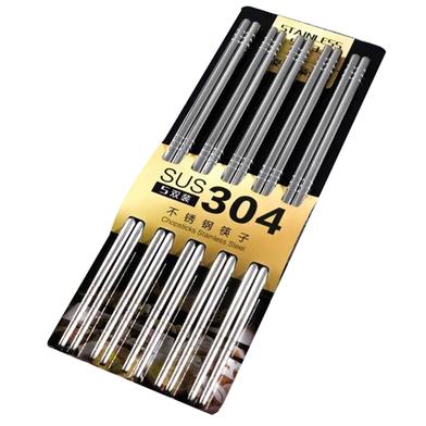Stainless Steel Chopsticks 5 Pairs Set image