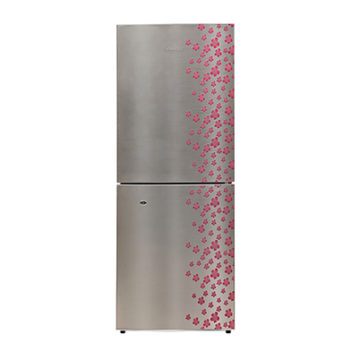 Jamuna JE-2B8JF Refrigerator Glossy Shining Gray Silver Flower image