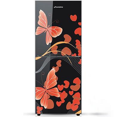Jamuna JE-XXB-LS51I300 QD Glass Refrigerator Red Butterfly image