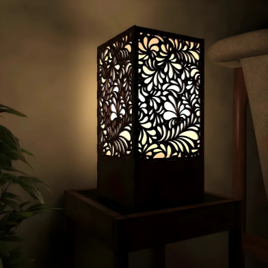 Ednfy Japanese Inspired Wooden Table Lamp image