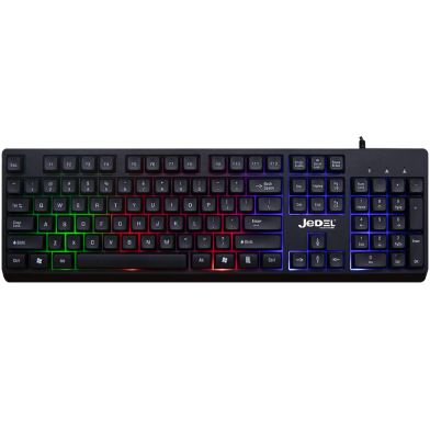 Jedel GK106 Rainbow Lighting Wireless 104 Key Keyboard And Mouse Combo image