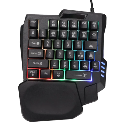 Jedel K601 Customization 35 Keys Single Hand Wired Gaming Keyboard image