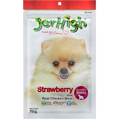 JerHigh Strawberry Stick Young Adult Dog Treats 70 gm image